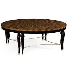 We present to you this beautiful chevron round coffee table which is durable and a delight to be at home. Icarus Round Coffee Table Feather Inlay Jonathan Charles Furniture