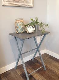 Tv Tray Makeover For 20 In 2020 Tv Tray Makeover Cheap End Tables Painted Tv Trays