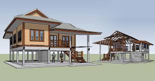 แบบบ านช นเด ยวใต ถ นส ง 2 ห องนอน ม ระเบ ยง แบบบ านไทย แบบบ านช นเด ยวใต ถ นส ง ม ระเบ ยง ชม แบบบ านช นเด ยวใต ถ นส ง 2 แบบบ านภายนอก แบบบ านต นไม ผ งบ าน