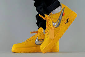 From music videos to fashion runways to your own feet, nike air force shoes are the perfect fit. On Foot Look Off White X Nike Air Force 1 University Gold Sneaker Freaker