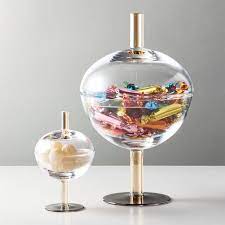 Crystal glass covered candy dish with lid sugar bowl cookie jar. Gianna Small Glass Candy Dish With Lid Reviews Cb2 Glass Candy Dish Glam Christmas Decor Glass Candy