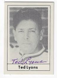 Ted Lyons Autographed Memorabilia