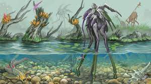 Salt Marsh Biome Alien Concept Art Biomes Alien Worlds