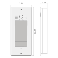 MPMIPX-850F - Flush Mountable IP Door Station with 5 Inch Touch Screen  Display and 170 Degree Camera