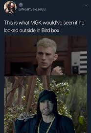Superficially, the peculiar and viral love for netflix's ongoing motion meme bird box doesn't bode well. Birdbox Meme 004 What Mgk Saw Comics And Memes