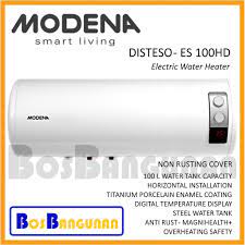 Water heater berkapasitas 10 liter ini hanya membutuhkan daya listrik sebesar 200 watt untuk memanaskan air kapan saja lho! Water Heater Listrik Modena Es 100 Hd Pemanas Air Listrik Modena Es100hd 100 Liter Shopee Indonesia
