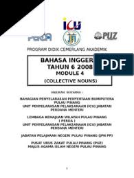 8:00 pagi hingga 4:30 petang Module 4 Collective Nouns