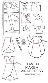 Midi Wrap Dress Sewing Tutorial Cucito Cucito Giapponese Modello Di Cucito