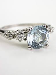 Vintage Platinum Aquamarine Engagement Ring Rg 3444 Aquamarine Engagement Ring Jewelry Vintage Jewelry