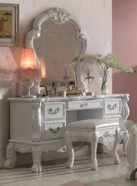 Acme Furniture Dresden Antique White Vanity Desk Bedroom Vanity Set Shabby Chic Dresser White Vanity Desk
