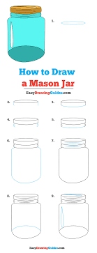 Free printable mason jars and mason jar clip art kit. How To Draw A Mason Jar Really Easy Drawing Tutorial