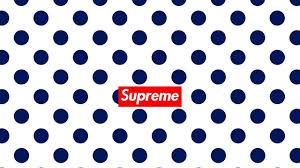 Customize your desktop, mobile phone and tablet with our wide variety of cool and interesting blue wallpapers in just a few clicks! Supreme In White Blue Dots Background Hd Supreme Wallpapers Hd Wallpapers Id 63986
