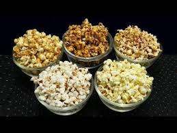 Flavored Pop Corn Recipe Pop Corn In 5 Flavors Without Oven Without Microwave Youtube Dry Snacks Savory Snacks Food