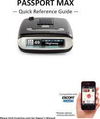 Directional threat arrows aren't the only features worth noting in the escort max. Escort Orporated M5max Radar Detector User Manual Fcc Passport Max Qrg 042313