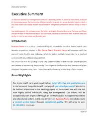 Home Health Care Business Plan Template Sample Pages Black Box Business Plans
