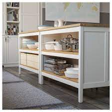 The vadholma blended well with the kitchen appliances and cabinetry. Tornviken Kitchen Island Off White Oak Length 49 5 8 Ikea