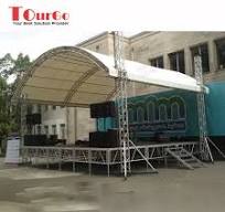 ESI Portable Outdoor Aluminum Plug Truss System with Curved Roof Modular  Design for Stage Hanging Speakers 500kg Load Capacity