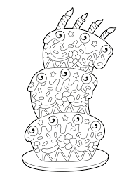 Customize the letters by coloring with markers or pencils. Printable Birthday Cake Coloring Page