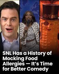 Food allergies again SNL? Really? We've seen this punchline before and it's  getting old. Mocking life-threatening medical conditions isn't edgy, it's  tired. For 33 million Americans living with food allergies, this isn't