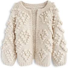 Try using our tutorials to knit a teeny tiny dress for the newest addition to your family, or as a gift for your friend's birthday or bridal shower. Chicwish Women S Soft Heart Shape Balls Hand Knit Sweater Cardigan Coat Amazon Ca Clothing Accessories