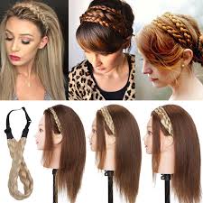 Volumizing all hair types coarse curly fine normal textured thick accessory set barette bobby pin bun holder contour clip detangling brush fashion clip hair. Benehair Braided Headbands Fake Hair Plaited Hair Band Braiding Hair Accessories Synthetic Hair Extension Hairpiece For Women Synthetic Bangs Aliexpress
