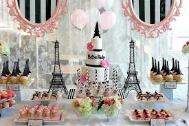 I also love the all of the fun eiffel tower decorations and the use of feathers and flowers! Gold Paris Theme Baby Shower Novocom Top