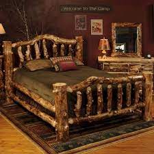 Log Cabin Builder Aspen Log Bed Log Cabin Bedroom Furniture Rustic Bedroom Furniture Sets Log Bedroom Sets
