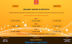 Link Alternatif Mcdtoto Link Login Versi Wap Dan Daftar Web Mcdtoto Website Beri