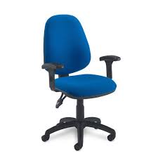 Curved backrest can perfectly line up with human body line and support your spine's natural curve. Office Chair Fleet Adjustable Armrests Blue Aj Products Online