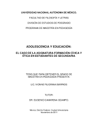 Libro completo de formación cívica y ética quinto grado en digital, lecciones, exámenes, tareas. Pdf Adolescencia Y Educacion El Caso De La Asignatura Formacion Civica Y Etica En Estudiantes De Secundaria Ivonne Filigrana Academia Edu