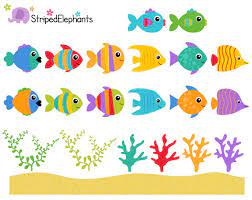 Sea Creatures Clip Art Under The Sea Clipart Ocean Animals Clip Art Instant Download Commercial Use Under The Sea Clipart Sea Clipart Clip Art
