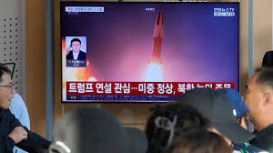 North Korea fires a short-range ballistic missile toward the sea in its latest weapons display