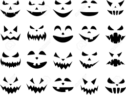 The history behind it and its costumes originated with the ancient celtic festival of samhain before the holiday found its way to. Black Isolated Halloween Pumpkin Face Patterns On White Vector Royalty Free Cliparts Vectors And Stock Illustration Image 87047299