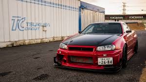 Red Sports Coupe Nissan Skyline Gt R R34 Nissan Skyline Nissan Jdm Car Vehicle Red Cars 1080p Wallpaper Hdw In 2020 Nissan Gtr Skyline Skyline Gt Nissan Skyline