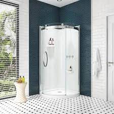 Ove Decors Bel Premium 36 In Chrome Corner Round Shower Door Lowes Com In 2021 Corner Shower Corner Shower Kits Corner Shower Enclosures