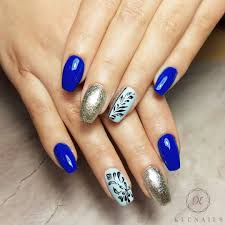 Blue Bluenails Indigo Neonail Glitter Gold Goldnails Nails Nailart