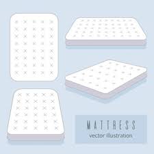 Schütze deine matratzen mit matratzenbezügen. Bunte Betten Mit Matratzen Kissen Kissen Und Bettwasche Element Symbol Spiel Asset Premium Vektor