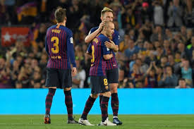 Image result for INiesta bids farewell to barca