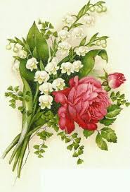 Pin By Pauline Zinie On Printables Vintage Flowers Flower Drawing Flower Bouquet Drawing