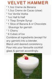 Velvet Hammer Vanilla Vodka Chocolate Shavings Liquor Drinks