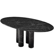 Oval kitchen & dining room tables : Mario Bellini Il Colonnato Black Oval Dining Table For Cassina In 2021 Oval Table Dining Marble Table Dining Table Marble