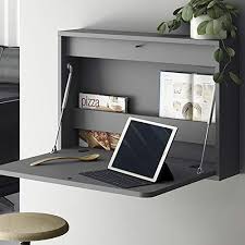 meubles ros bureau mural rabattable avec etagere lumiere led port usb et prise de courant 54x78 4x16 bureau mural rabattable bureau mural bureau amovible