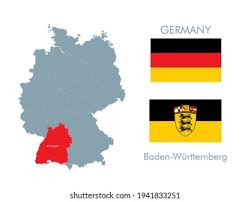 Die landesdienstflagge zeigte das landeswappen in der mitte. Baden Wurttemberg Flag Map Ai