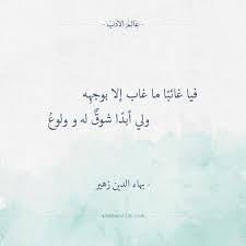 فيا غائب ا ما غاب إلا بوجه ه بهاء الدين زهير عالم الأدب Wisdom Quotes Life Quotes For Book Lovers Wisdom Quotes