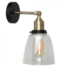 Vintage Style Brunswick Knuckle Joint Wall Light In Antique Brass Finish Wall Lights Wall Mounted Light Glass Shades