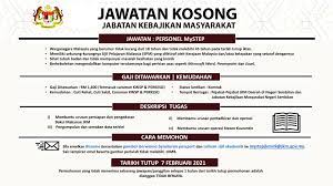 Utama jawatan kosong kerajaan 2020 kerja kosong swasta 2020. Jawatan Kosong Di Jabatan Kebajikan Masyarakat Jkm Negeri Jobcari Com Jawatan Kosong Terkini