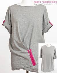 Shirt Mit Reissverschluss Pimpen Tutorial Kleidung Diy Kleidung Nahen Kleidung