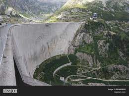 Aerial view of kolnbrein dam on kolnbreinspeicher lake in carinthia, austria. Kolnbrein Dam Arch Image Photo Free Trial Bigstock
