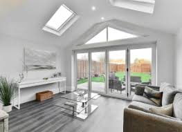 rear extension with vaulted roofs and