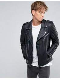 Goosecraft Leather Biker Jacket Asymmetric Zip In Black By Goosecraft Fashionableoutfit Impressi Leather Biker Jacket Biker Jacket Leather Jacket Outfit Men